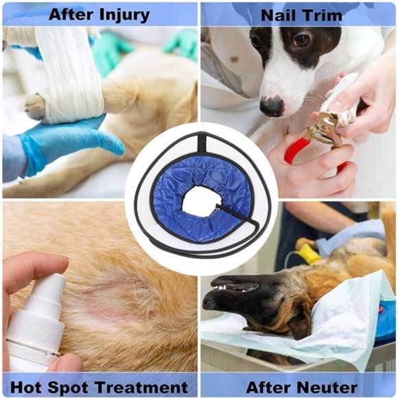 Dog Cone Collar for Dog After Surgery, Soft Recovery Cones, L Size - Picture 5 of 7